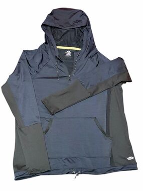 Maurices In Motion Navy Black Hooded Pullover Size L